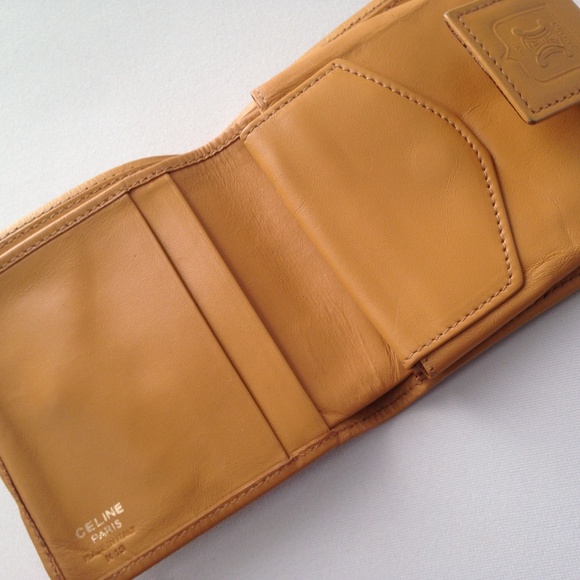 Celine, Brown Macadam Leather Compact Wallet - Picture 7 of 8